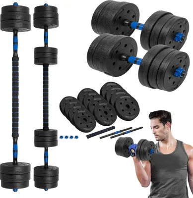 Produktbild von REBEL ACTIVE Hantle bitumiczne regulowane z łącznikiem 2x10 kg