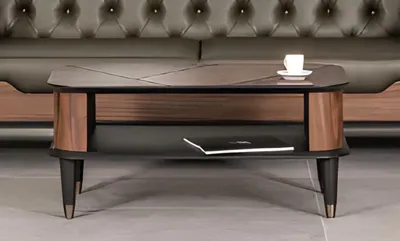 Obrázek produktu pro Couchtisch Braun Modern Rechteckig Einlegeboden Modern Büroeinrichtung