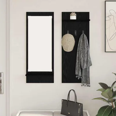 Image de Maison Exclusive - Table de chevet murale aspect chêne noir 70 x 10 x 90 cm