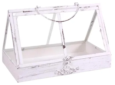 Immagine prodotto di Serra in metallo bianco, 35x20x24 cm