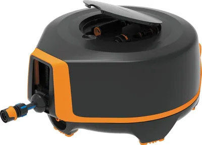 Produktbild von Fiskars Schlauchtrommel Schlauchtrommel Wasser mit Schlauch, Bewässerungs-Set, 25m Reichweite, (1/2 Zoll Schlauchwagen, Wasser All in One Set, Schlauc