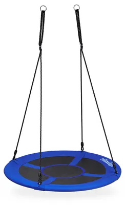Produktbild von Relaxdays Nestschaukel rund, geschlossener Sitz, bis 100kg, Outdoor, HBT: 145 x 100 x 100 cm, dunkelblau