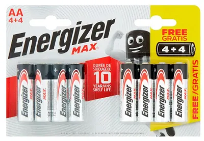 Produktbild von Energizer ENR Max AA Alkalibatterien 4+4 8St. (E303330400)