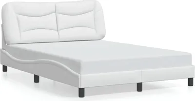 Obrázek produktu pro Rám postele bez matrace "Hvar" bílý 140x190 cm Imitace kůže