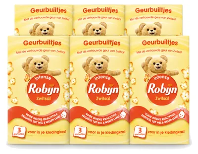 Imagen del producto de 6 bolsitas perfumadas Robijn Zwitsal - Delicado aroma para bebés - Hipoalergénicas - Paquete económico - 6 unidades