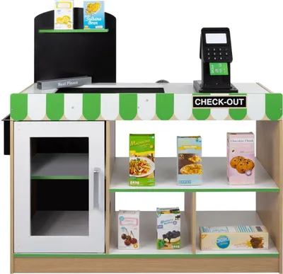 Produktbild von Woomax Holzspielzeug-supermarkt Mit Zubehör Mehrfarbig 3 Years Mehrfarbig 3 Years