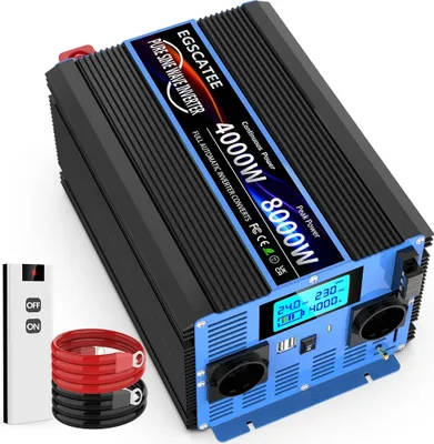 Produktbild von Leistungswechselrichter, 4000W Dauerleistung, 8000W Spitzenleistung, 24V 230V 8000W EU