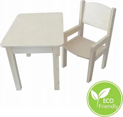 Produktbild von Baby-Tisch mit Stuhl und Armlehnen – Perfekt für Kleinkinder ab 80 cm Körpergröße - Kindertische mit Stuhl