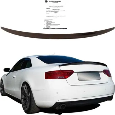 Produktbild von Heckspoiler Kofferraum Spoiler hinten schwarz matt paßt für Audi A5 8T 8F 07-16