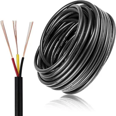 Image de Câble d'alimentation noir de 10 m, 22 AWG, pour appareils électroménagers