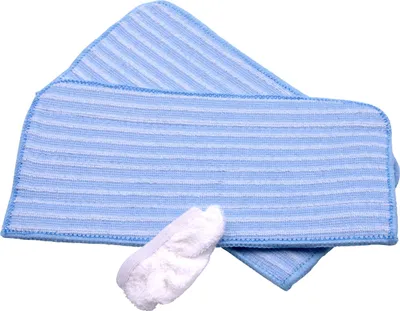 Produktbild von vhbw 3x Wischbezug Ersatz für Dirt Devil 0319001 für Dampfreiniger - 1x Baumwolltuch, 2x Mikrofasertuch