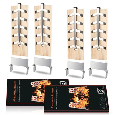 Immagine prodotto di Set di 4 tavolette di legno rustiche in acciaio inossidabile per fumare Yakimz