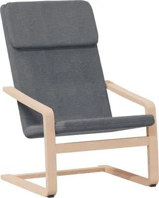 Produktbild von vidaXL Relaxsessel mit Hocker Dunkelgrau Stoff