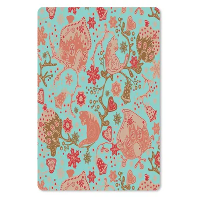 Produktbild von MuchoWow® Mauspad Mousepad Lebkuchenhaus - Blumen - Katzen - Schneeflocke - Muster 18x27 cm - Mousepads - Maus Mat - Pad - Mausunterlage