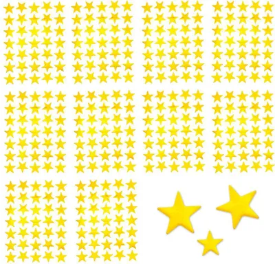 Produktbild von Oblique Unique 350 Sterne Sticker Aufkleber Glitzernd Funkelnd - gold