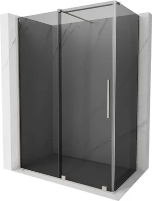 Image de Mexen Velar cabine de douche coulissante 150 x 70 cm, graphite, nickel brossé - 871-150-070-41-97