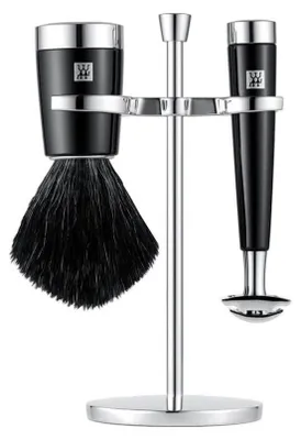 Productafbeelding van Zwilling scheerset met scheermeshouder, 3-delig, zwart