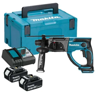 Image de Perfo-burineur MAKITA DHR202RMJ SDS-Plus 18V Li-Ion (2x4Ah) Ø 20 mm