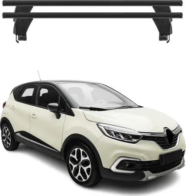 Image de Menabo Barres de toit Transversales pour Renault Captur 2017-2019 Alu Noir ABE