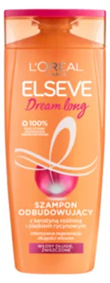 Zdjęcie produktu dla L`Oreal Paris Elseve Dream Long Szampon Odbudowujący dla włosów długich i zniszczonych 400 ml