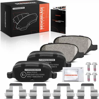 Image de Frankberg 4x plaquettes de frein essieu arrière pour Fiat 500 312 C 500/595/695 500C/595C/695C 0.9L 1.4L 2007-2025