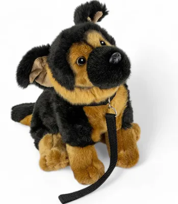 Produktbild von Carl Dick Schäferhund mit Leine sitzend ca. 25cm 3498 Kuscheltier, Plüschtier, Stofftier