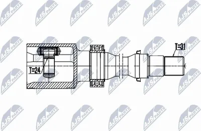 Produktbild von NTY Gelenksatz Antriebswelle Vorne Rechts für MAZDA CX-5 (KE, GH) NPW-MZ-061