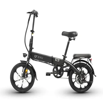 Obrázok produktu pre Elektrický bicykel DYU A1F - Výkon 250W Batéria 36V7.5Ah Dojazd 30KM Kotúčové Brzdy - Čierna