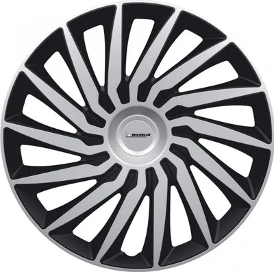 Produktbild von 14" Zoll Radkappen Schwarz/Silber Radzierblenden Radblenden 009026 Michelin