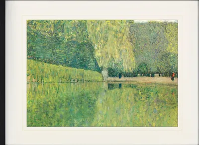 Produktbild von Gustav Klimt Gerahmtes Bild Mit Edlem Passepartout | Wand-Bilder | Im Bilderrahmen - Park Schönbrunn, 1916 (60 x 80 cm)
