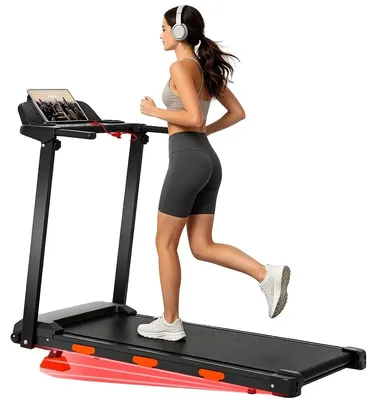 Image de Tapis de course pliable, vitesse maximale de 12 km/h, inclinaison maximale de 15 %, moteur de 3,0 chevaux, capacité de charge maximale de 119 kg, design compact