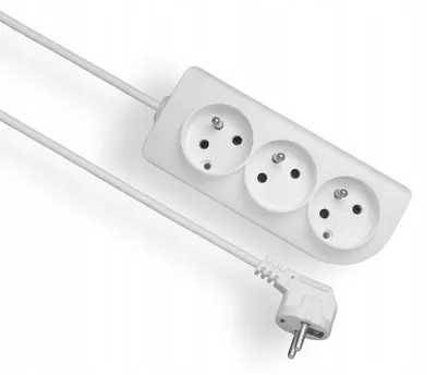Produktbild von Elgotech Verlängerungskabel 3 Steckdosen 5m Weiß 16A