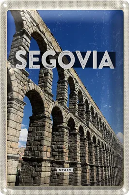 Produktbild von Blechschild Reise 18x12cm Segovia Spain römische Aquädukte