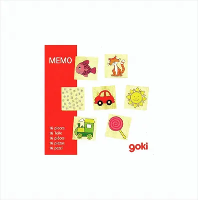 Produktbild von goki 56873 Memospiel Kunterbunt, bunt (1 Stück)