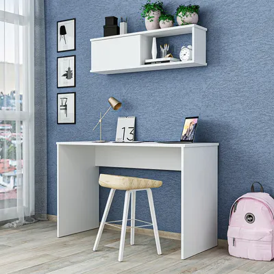 Image de Bureau Roomart SERA, 120 cm de large, blanc