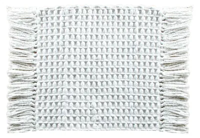 Productafbeelding van Heckettlane witte badmat - Madras, 60x60 cm - Gemaakt van 60% polyester en 40% katoen