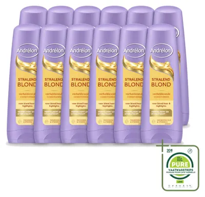 Produktbild von 12 x Andrélon Stralend Blond Conditioner - 200 ml - Großpackung - 12 Stücke