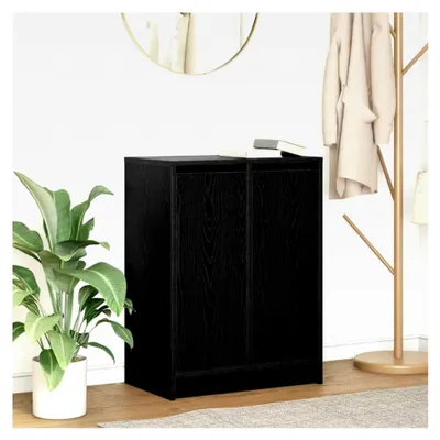 Produktbild von Sideboard aus schwarzer Eiche, 57 x 34 x 76 cm, Holzschrank und Aufbewahrung, Buffets und Sideboards