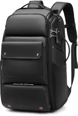 Produktbild von CarryQuest® - Kamerarucksack 40L wasserabweisend Passwortschloss Schwarz
