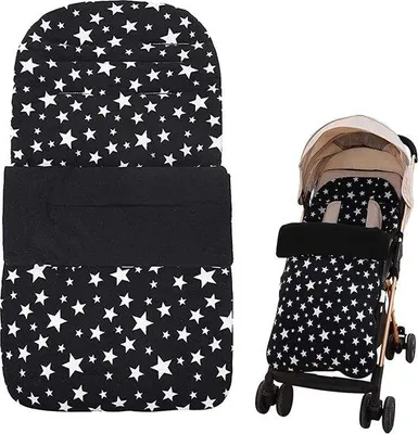 Immagine prodotto di Sacco nanna invernale per passeggini, con coperta foderata in pile e calzini caldi e morbidi, colore nero