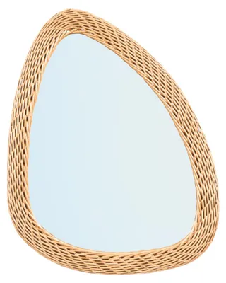Produktbild von Giftdecor Spiegel Bali - Rattan - organische Form - 49 x 65 cm - Wandspiegel
