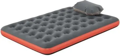 Image de Matelas Gonflable Camping, 2 Places, 203 x 183 x 22 cm, Avec Sac de Gonflage, Multicouleur