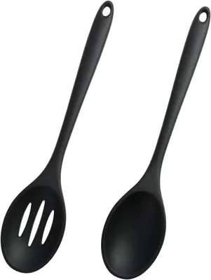 Produktbild von Silikonlöffel lang, hitzebeständig bis 315°C, 27,5 cm, 2 Stück, für die Küche