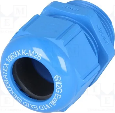 Zdjęcie produktu dla 1 x Złączka kablowe: M25, IP68, niebieskie, 54115430 n, 1,5