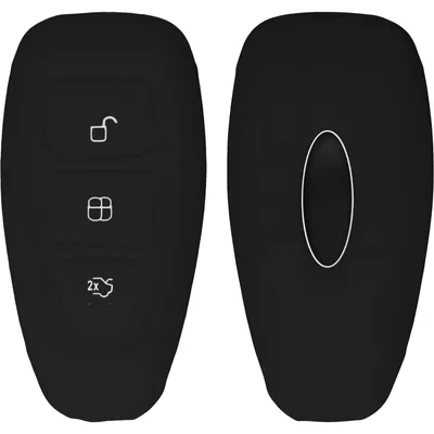 Produktbild von PhoneNatic Silikon Schlüssel Hülle kompatibel mit der Ford Mondeo / Fusion 3-Tasten Fernbedienung in schwarz Funkschlüssel 3-Key