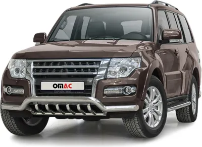 Produktbild von Frontschutzbügel Frontbügel für Mitsubishi Pajero 2014-2022 mit ABE Stahl Silber