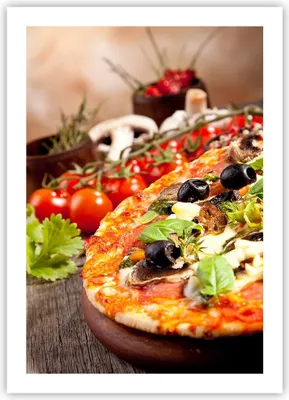 Produktbild von Poster - Poster ohne Rahmen - Pizza Essen Italien Tradition - 50x70 cm - Wand Bild - Wanddeko - Wandbilder - Kunstposter - Wandposter - Bilder - Kunstdruck - Wandbild - P2XPA50x70-2791