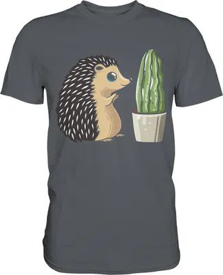 Produktbild von Igel Kaktus Stachel Freundschaft T-Shirt – Dark Grey / XXL