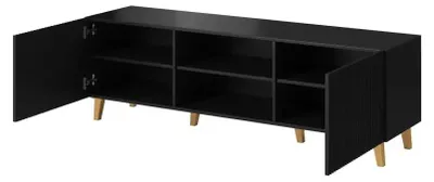 Zdjęcie produktu dla Szafka RTV Cama PAFOS 150x42x52 Czarny mat