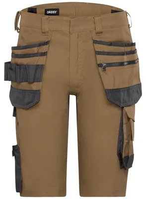 Produktbild von Dassy Stretch-Arbeitsshorts Trix Next 250114 PESCORE41 Gr. 56 lehmbraun/anthrazit